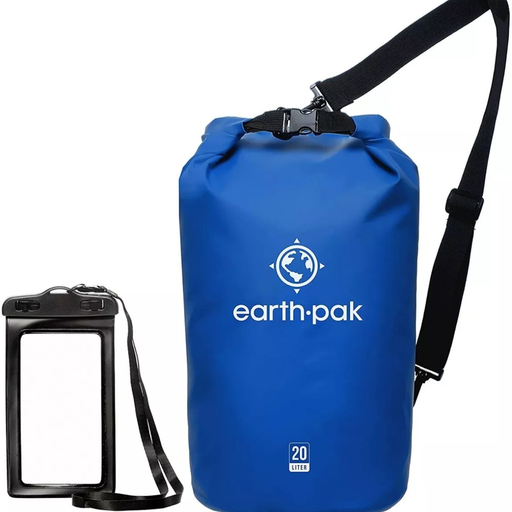 Earth Pak Waterproof Dry Bag Roll Top Compression Sack WWaterproof Cell Case 55L